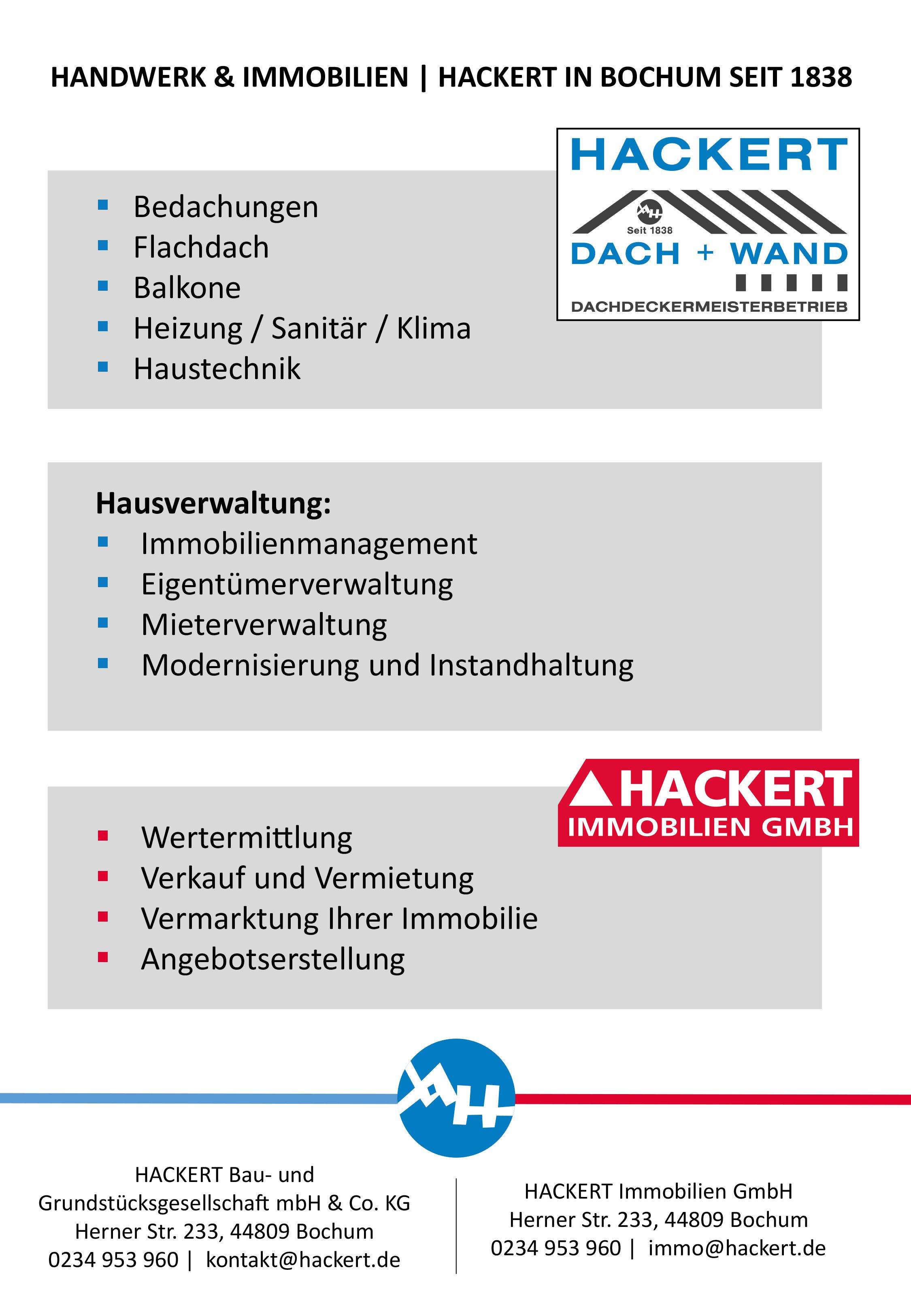 HACKERT Immobilien GmbH Anzeige