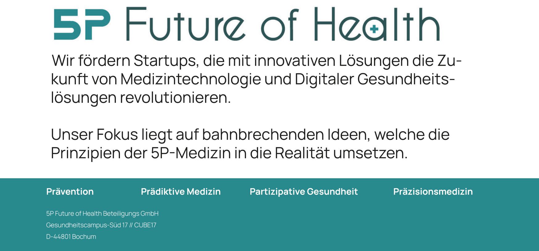 5p Future of Health Anzeige