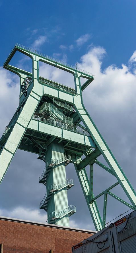 Das Deutsche Bergbau-Museum in Bochum bei Nacht