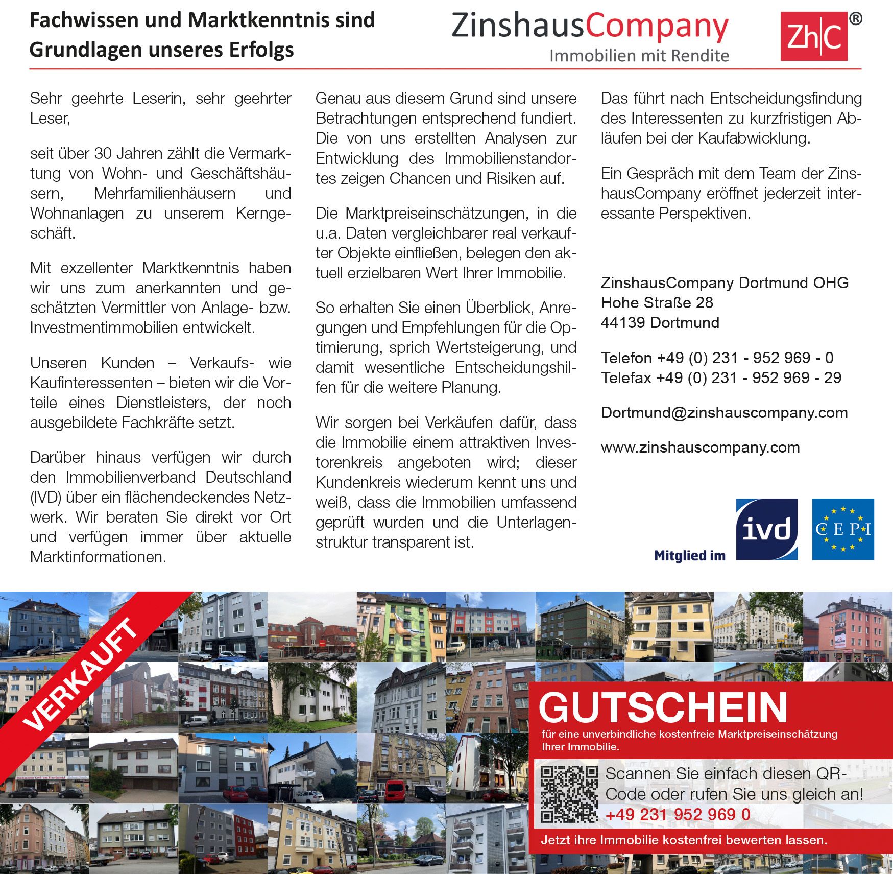 Zinshaus Company Anzeige